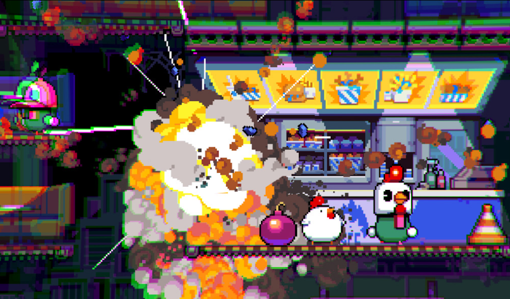 Bombey Chicken Gameplay - Combat de Boss